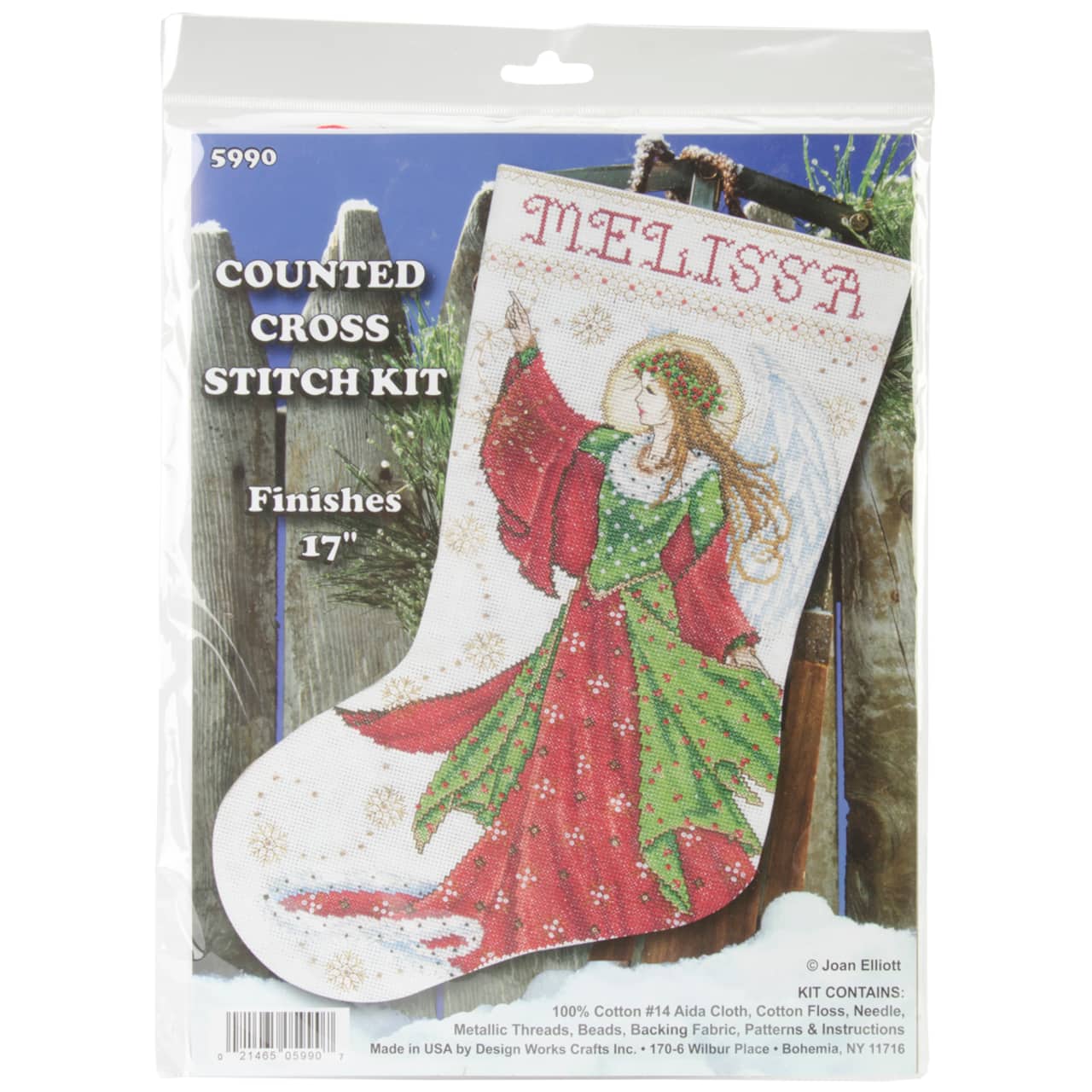 Design Works Angel of Joy Counted Cross Stitch Stocking Kit